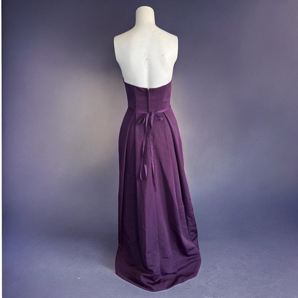 oleg cassini strapless purple prom formal dress - Picture 2 of 4